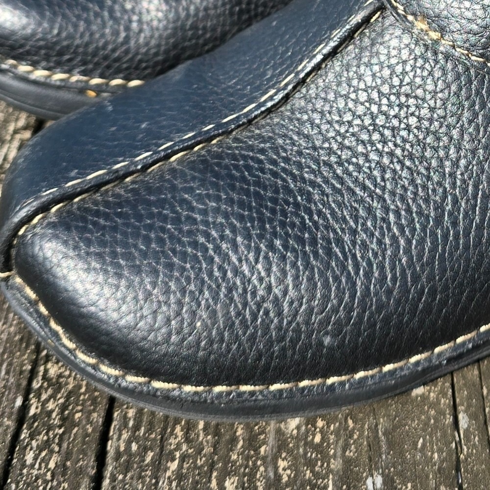 Clarks Unstructured Unloop Black Pebbled Leather … - image 6